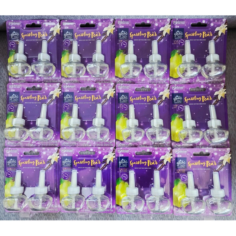 Glade 10 Glade Plug Ins Sparkling Pear Scented Oil Refills