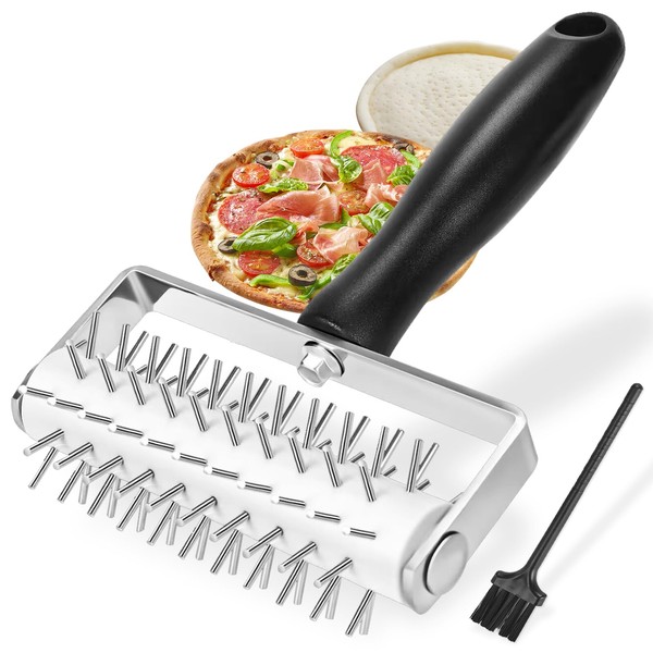 Ecavria Pizza Dough Docker, Premium Dough Roller with Stainless Steel