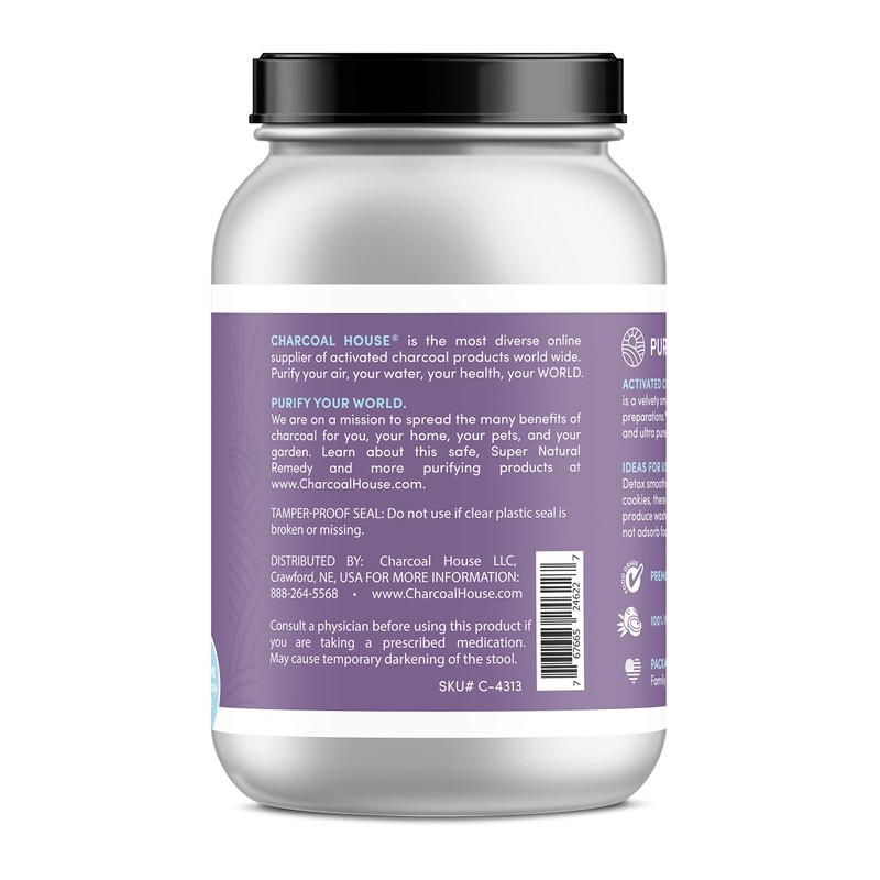 Ultra FINE Coconut Activated Charcoal Powder - Culinary and Cosmetic