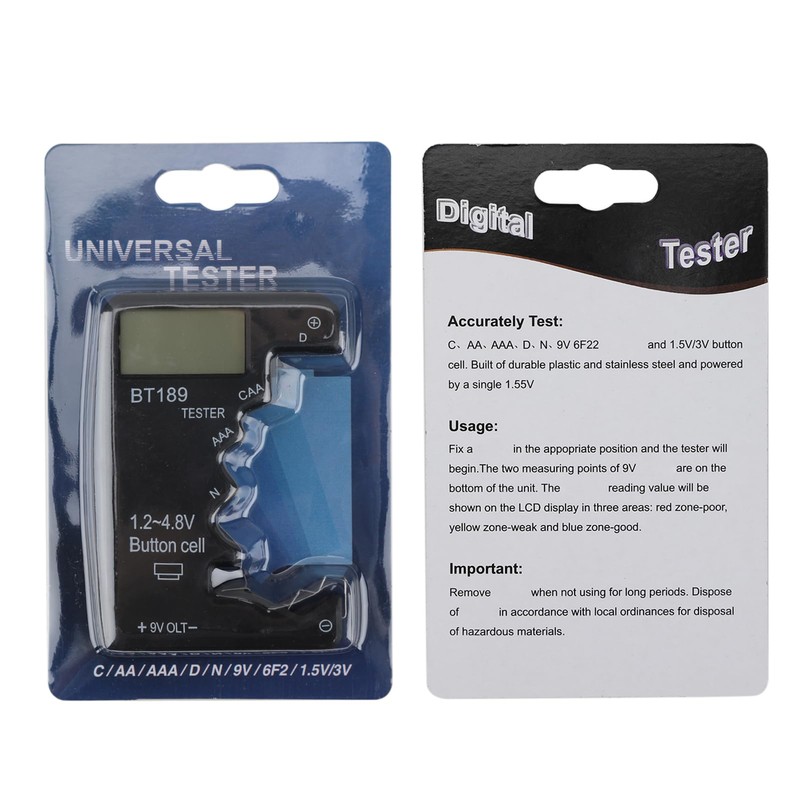 Digital Tester Universal BT189 with LCD Display, Compatible with Types