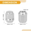 Partuto 4 Pcs 12mmX1.25 Universal Lug Nuts - Through-Hardened Steel