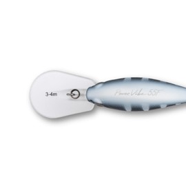 LMAB Crankbait 5.5 cm Power Vibe 55F - 3 Running Depths, Floating - Wobbler Bass, Crankbait Wobbler, Artificial Bait Fishing, Perch Wobbler, Spin Fishing Bait (Black Tiger, DR | Running Depth 3-4 m |