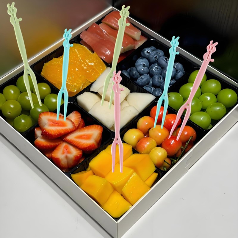 150 Pcs Disposable Plastic Forks Beautiful Mini Fruit Forks Bistro
