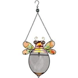 Sunset Vista Designs for The Birds Stained Glass Wire Mesh Birdfeeder, Animal Shaped, Bee