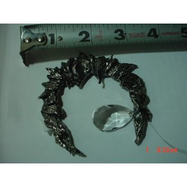 Pewter Christmas Ornament  Old Man in the Moon  with Jewel