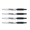 Sharpie Retractable Permanent Markers Fine Tip Black (Pack of 4)