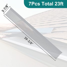 Daisypower Gutter Guards,Stainless Steel DIY Leaf Protection,Micro-Mesh Gutter Cover System fits Any roof or Gutter Type,Anti-Leaf,Prevents Roof Clogged Downspouts,23ft Grey,5 Inch