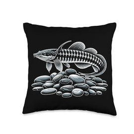 Kuhli Loach Fish Lover Freshwater Aquarium Fish Throw Pillow