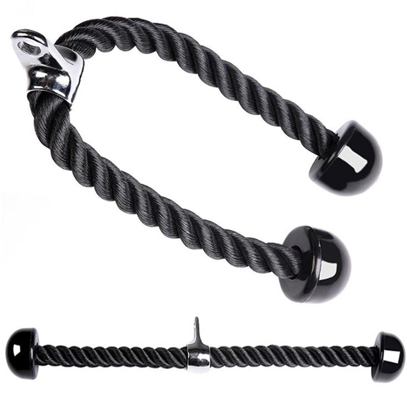 Tricep Rope, 27inchesHeavy Duty Tension Pull Down Cable Attachment Rope