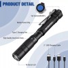 WORKPRO Rechargeable Pen Light Mini Flashlight 2 Pk Ultra-Compact EDC
