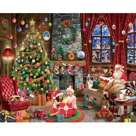 White Mountain Puzzles Opening Presents, 1000 Pieces Jigsaw Puzzle
