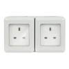 Double Gang Weatherproof 2 x 3 Pin UK Power Socket