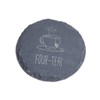 "Four-tea!" Engraved Slate Coaster - Funny 40th Birthday Gift For