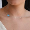 Custom Hamsa necklace Opal Horizontal Hamsa Pandent 925 Sterling Silver