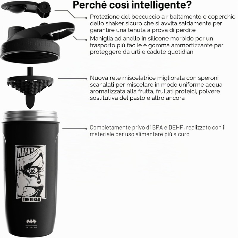 Smartshake Reforce Stainless Steel, 900 ml, DC The Joker Wanted,
