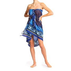 PANASIAM Sarong Maoi 02, 190 x 113 cm, blue tones, blue