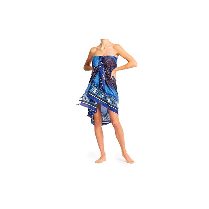PANASIAM Sarong Maoi 02, 190 x 113 cm, blue tones,