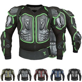 BULLDT Protective Jacket for Men and Women Titanium for Motorcycles Motocross ATV Skatebording Quad Scooter MTB Enduro Riding Protectors - Breathable 2-in-1 Jacket with Removable Back Protector