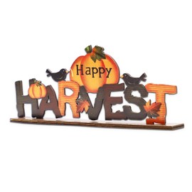 Wooden Thanksgiving Sign, Wooden Fall Signs Thanksgiving Table Centerpieces Pumpkin Harvest Letter Decor Fall Festival Decor Harvest Party Decorations for Autumn Thanksgiving Party Y7QJBJ