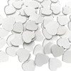 YKEBVPW 100PCS Wooden Hearts for Wedding Guest Book Small White