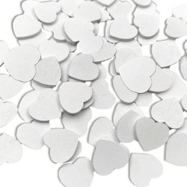 YKEBVPW 100PCS Wooden Hearts for Wedding Guest Book Small White Blank Wood Heart Shapes for DIY Crafts Guestbook Drop Box Frame Decorations Rustic Party Sign-in Alternative for Reception 1.18in