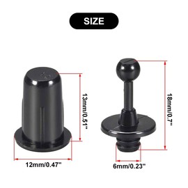 Speaker Press Studs, Speaker Grille Buckle, Soundbox Press Studs, 12 Pairs Speaker Accessories, Long Service Life, Scratch-Resistant Speaker Buckle Plastic for Mini Speakers Butyeak