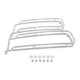 TCMT Saddlebags Lid Top Rails Trim Rack Guard Support Fit For Harley Touring Road Glide Electra Glide Ultra Classic Street Glide Road King 1994-2013 (Chrome)