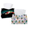 2 Pack Tissue Box Cover Holder, Cactus Flowers Rectangle Leather