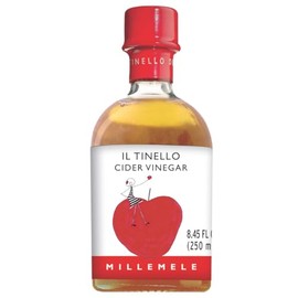 IL TINELLO Italian Apple Cider Vinegar – Aceto di Mele, 250ml (8.45 fl oz) – Naturally Fermented, Delicate & Fruity, Perfect for Salads & Health Benefits, Product of Italy