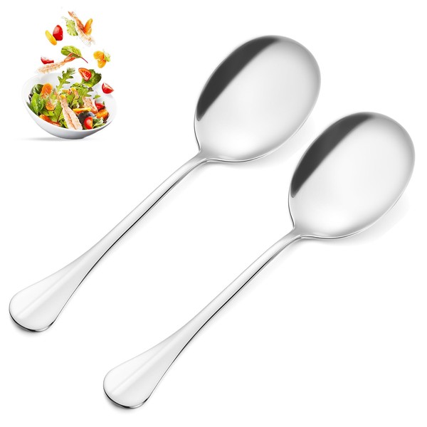 JIEYAO Set of 2 Stainless Steel Serving Spoons, 20.5 cm