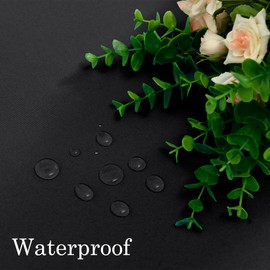XWZO Table Cloth Rectangular Solid Table Cover Water Resistant Table Cloths Wipe Clean Tablecloth for Cafe, Restaurant, Buffet, Tabletop Party 130x280cm(51x110inches) Black