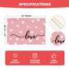 Artoid Mode Pink Love Valentine's Day Placemats Set of 4,