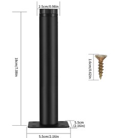 Fulushouxi Pack of 4 Furniture Legs, 7.1 Inches/18 cm Adjustable Furniture Feet, Metal Cabinet Feet, Sofa Replacement Support Feet Legs for Furniture/Sofa/Table/Chair/Desk/Kitchen/Cupboard/Cabinets