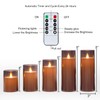 Homemory Gray Flickering Flameless Candles, Battery Operated Acrylic LED Pillar