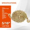 TKK G80 Transport Binder Chain, 5/16''x16' Tow Chain with Grab