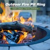 GJWCVL Fire Pit Ring Outdoor Wood Burning Fire Pit Liner