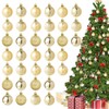 36 PCS Esferas Navideñas de 4 cm, Set con 6