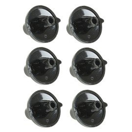Belling Oven Cooker Hob Gas Flame Control Knobs (Black, Pack of 6)