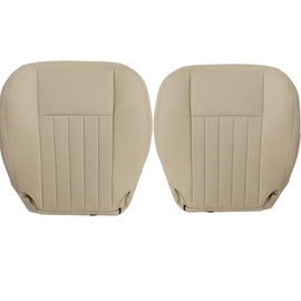 AOUTTUOA Driver & Passenger Side Bottom Replacement Leather Seat Cover Tan Compatible with Lincoln Navigator 2003 2004 2005 2006