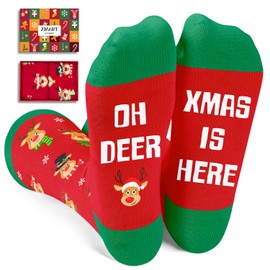 Zmart Funny Christmas Socks for Boys Girls, Holiday Socks Reindeer Socks for Kids, Christmas Gifts Santa Gifts Stocking Stuffers