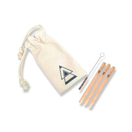 M&M Smartek Pulling Tube Set for Snuff - 3 x Bamboo Snuff Tubes for More Sustainability - Includes Practical Linen Bag and Cleaning Brush