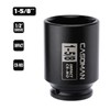 CASOMAN 6-Point 1/2-Inch Drive Deep Impact Socket- 1-5/8" (SAE), CR-MO,