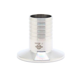 QiiMii SS304 1.5" Tri Clamp to 1" Hose Barbed Adapter Sanitary Hose Pipe Fitting