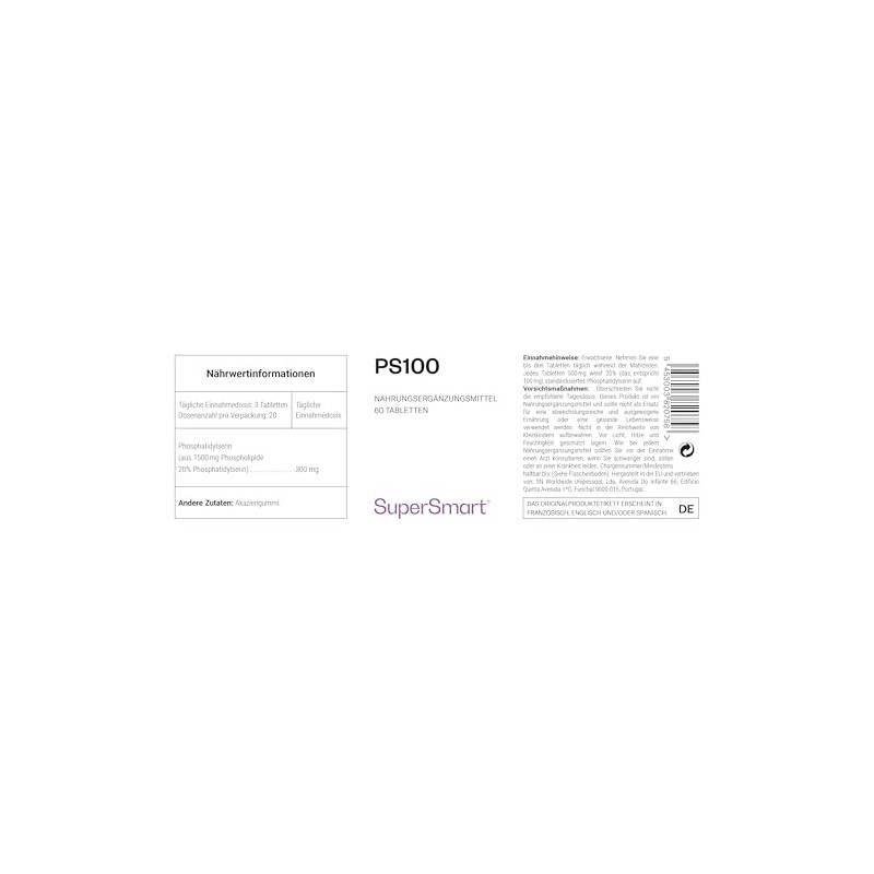 PS 100 - Helps improve learning, memory and concentration -