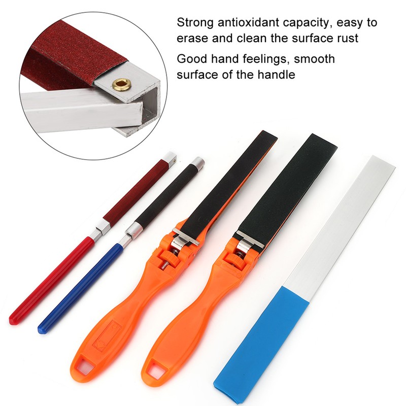 5pcs Manual Sandpaper Stick Semicircle Sanding Paper Roll Bar Jewelry