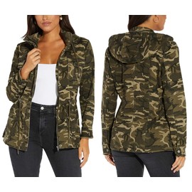 2025 Fall Camouflage Jackets for Women Casual Long Sleeves Oversized Cropped Cute Shacket Flattering Camo Jackets
