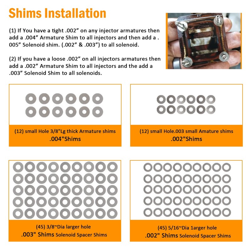 Injector Tune Up Shim Kit fit for Powerstroke 7.3L 94-03