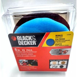 BLACK+DECKER Black & Decker 5 inch Polishing Sanding Kit w/ Bonus Car Auto Detail Wax Sponge