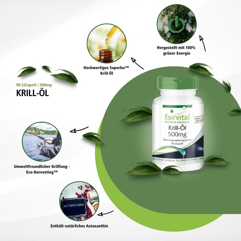 Fairvital Krill Oil Capsules 500 mg – 90 LiCaps® –