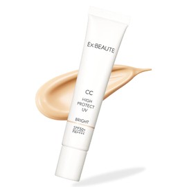 Ex Beauté SPF50+ Makeup Base CC Cream, Made in Japan, CC High Protect UV 30g (1.06 oz), Bright Color, BB Cream Foundation, UV Absorber-Free, Beauty Ingredients